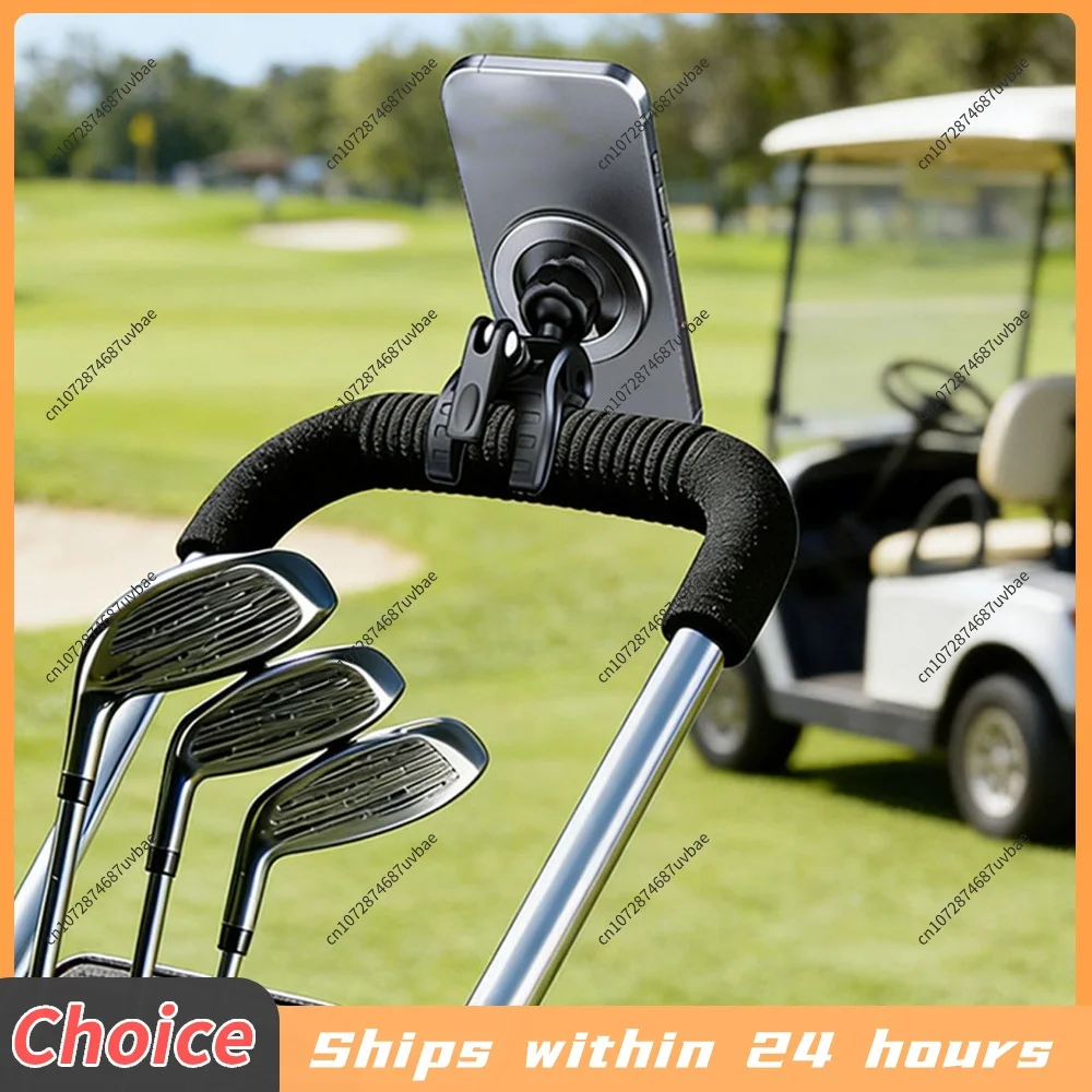 Magnetic Handlebar Phone Mount 360 Rotation Mobile Phone Bracket for Gym Spin Bike Treadmill Stroller Golf Cart