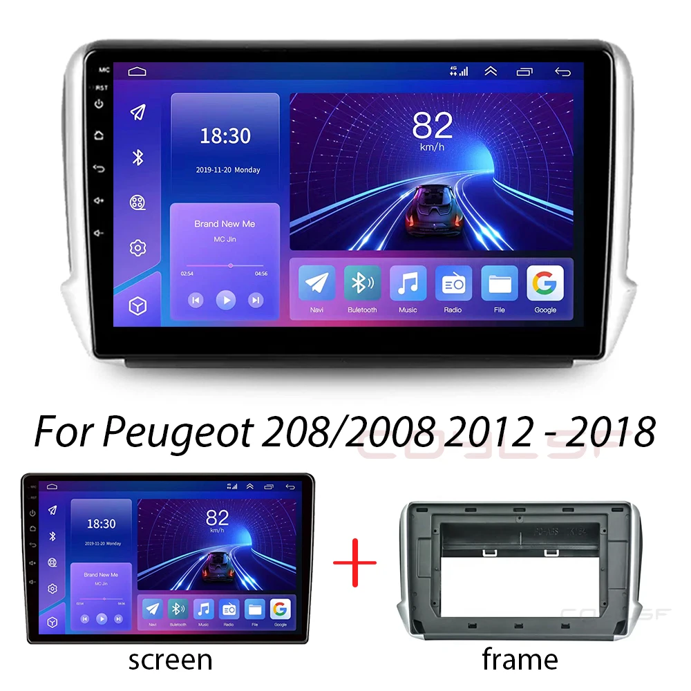 For Peugeot 2008 208 Series 2012 - 2018 Car Radio Multimedia Player Navigation GPS Carplay Android Touch Screen Auto Stereo 2din