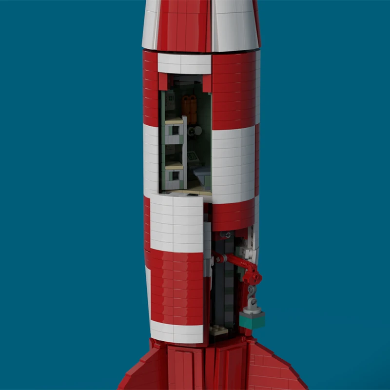 2116PCS MOC Tintin Moon Rocket Adventure Model Modular Building Blocks DIY Creative Assembly Toys Gift