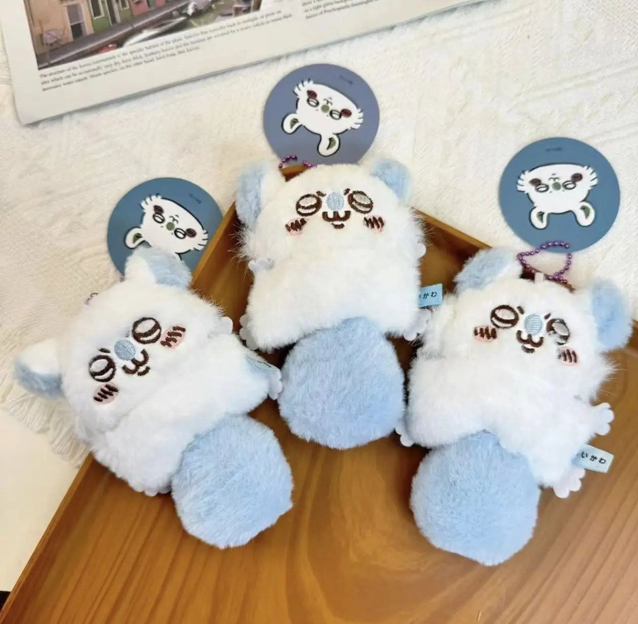 Miniso Chikawas Kawaii أفخم دمية المفاتيح لطيف تحلق السنجاب حقيبة يد قلادة أنيمي تحت عنوان الفتيات موضة عطلة لطيف هدية #6