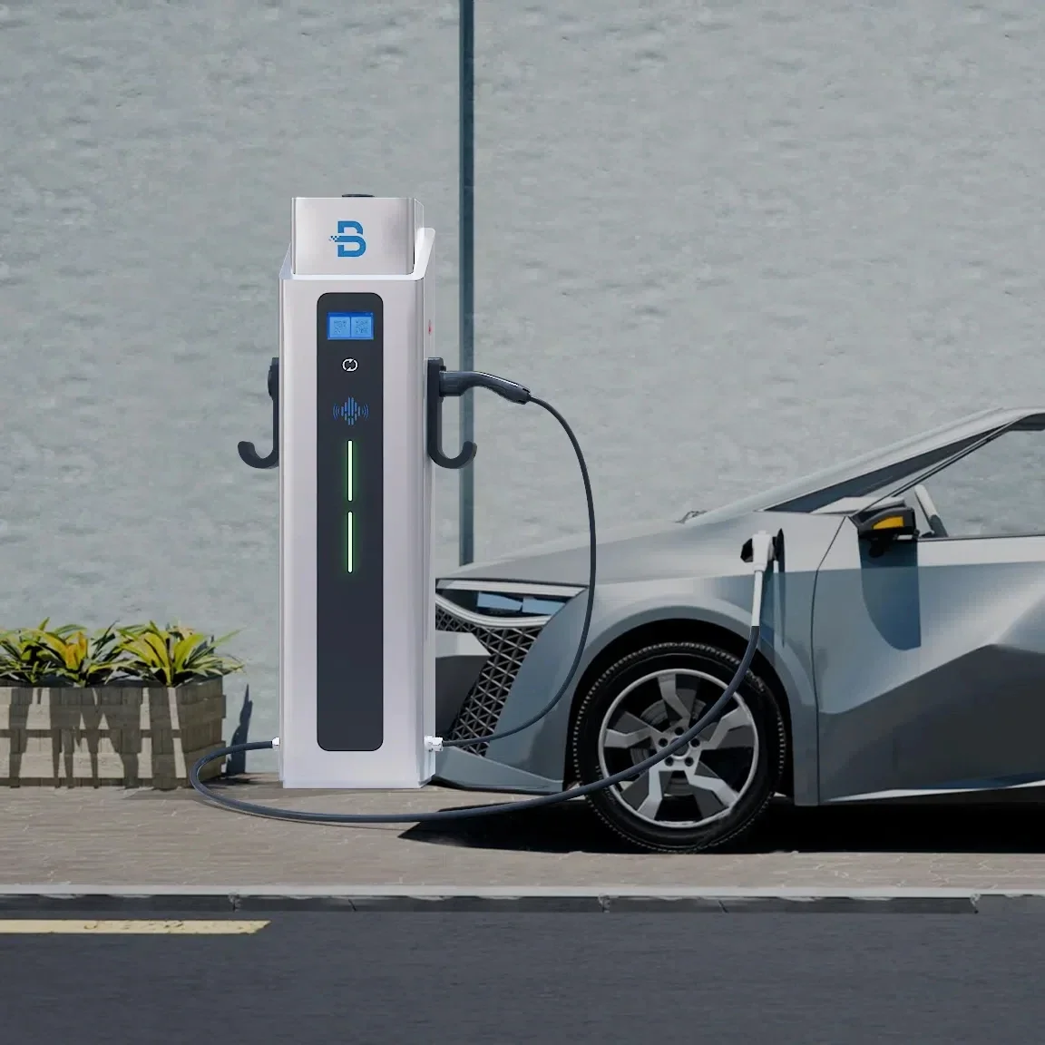 

BENY Floor-mounted AC EV Charging Station 22*2KW 32A 3 Phase 400V New AC Electric Car Charger With Five Inch Screen And RFID