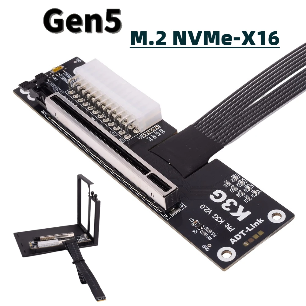 

ADT 30CM 50CM K43SG PCI Express Gen5 M2 Laptop Graphics Card External Adapter EGPU Extender Cable External Graphics Card Docking