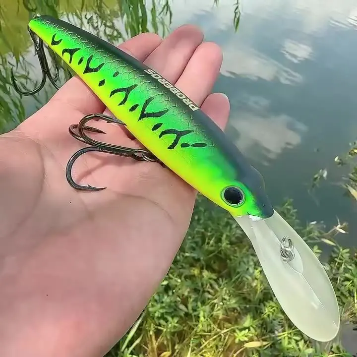 1 قطعة 19 سنتيمتر 54 جرام هوك الغوص العميق أسماك كبيرة المتذبذب إغراء الاصطناعي الطعم الثابت كرانكبيت باس بايك العين رمادية فاتحة اللون جثم معدات صيد الأسماك #1