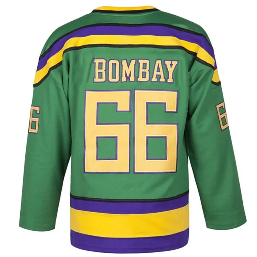 Das Mighty Ducks Hockey-Trikot Conway # 96 Reed # 44 Banken # 99 Bombay # 66 Goldberg # 33 Portman # 21 Shirts Langarm Unisex Oberteile – Detail 9