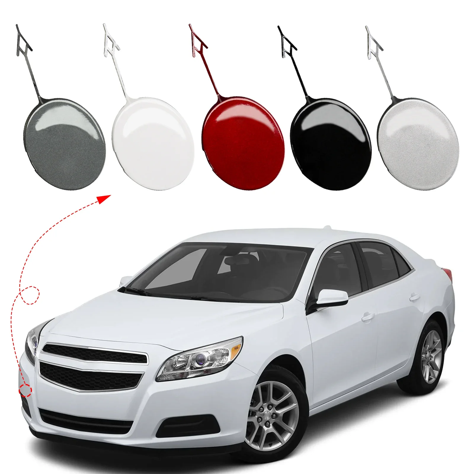 

Pop Front Bumper Tow Hook Cover Cap Towing Eye For Chevrolet Malibu Accessories 2013 2014 2015