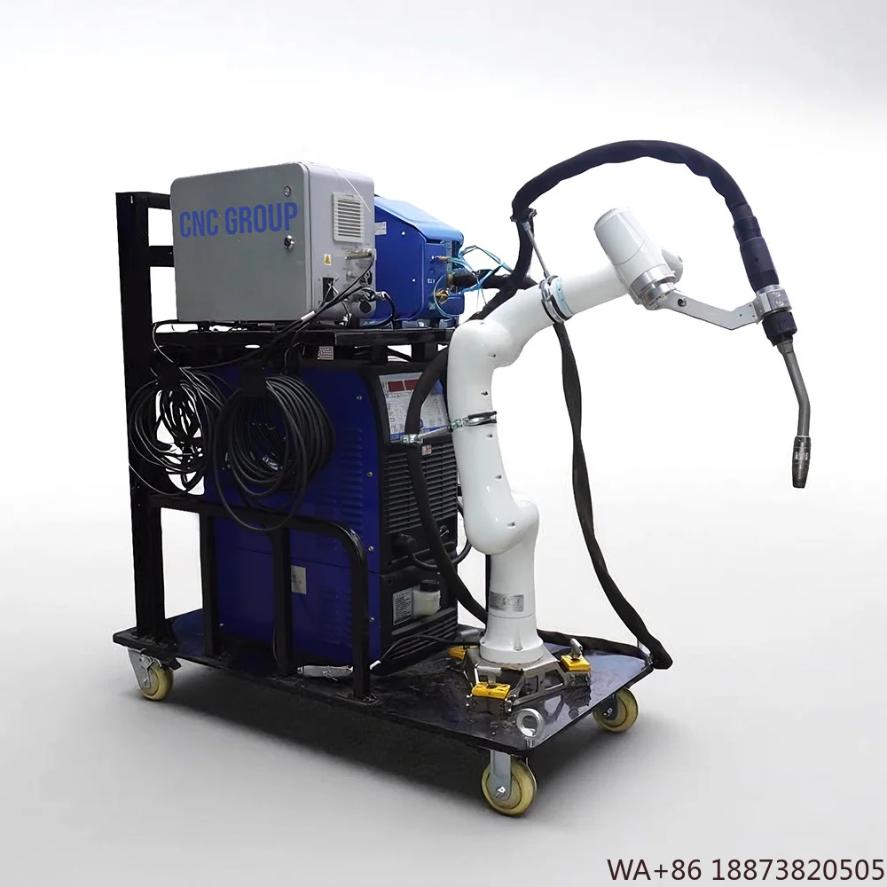 Robot Six Axis Collaborative Welding   Mini Automatic   Arm   Arm Cobot Welding   with Trolley