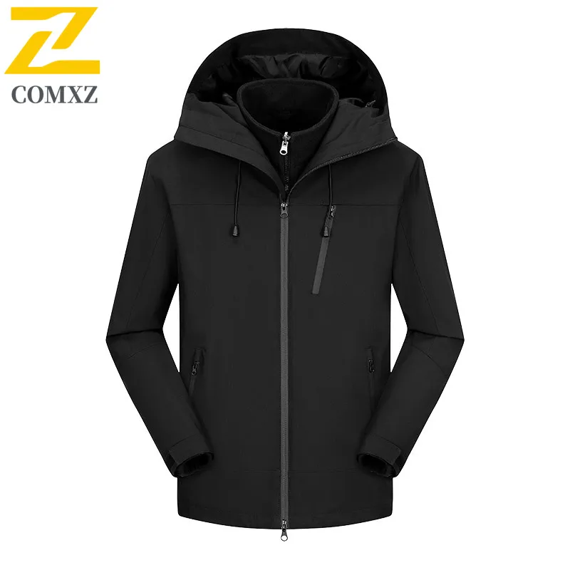 

Куртка для пар, зарядная куртка 2025 года, с цветными блоками, 3-в-1, уличная ветрозащитная, водонепроницаемая, дышащая, с капюшоном, повседневная, походная, ветровка