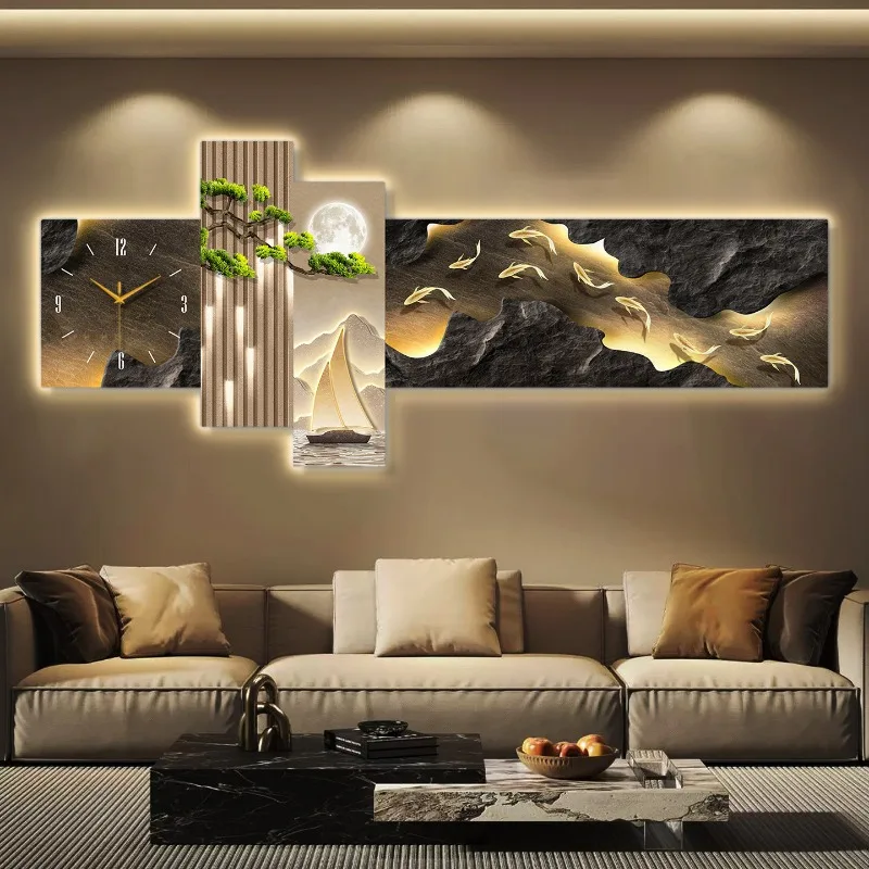 Interior Luxury Wall Watch Living Room Korcean Aesthetic Silent Creative Chinese Wall Watch Replica Simple Horloge Home Decor