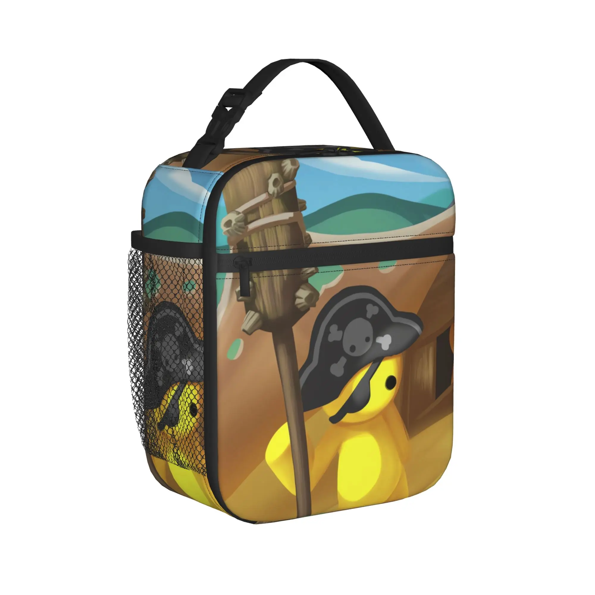 Wobblys Life Gaming Funny Lunch Bag  School Lunch Box For Child Fashion Graphic Thermal Tote Handbags Oxford Portable Cooler Bag