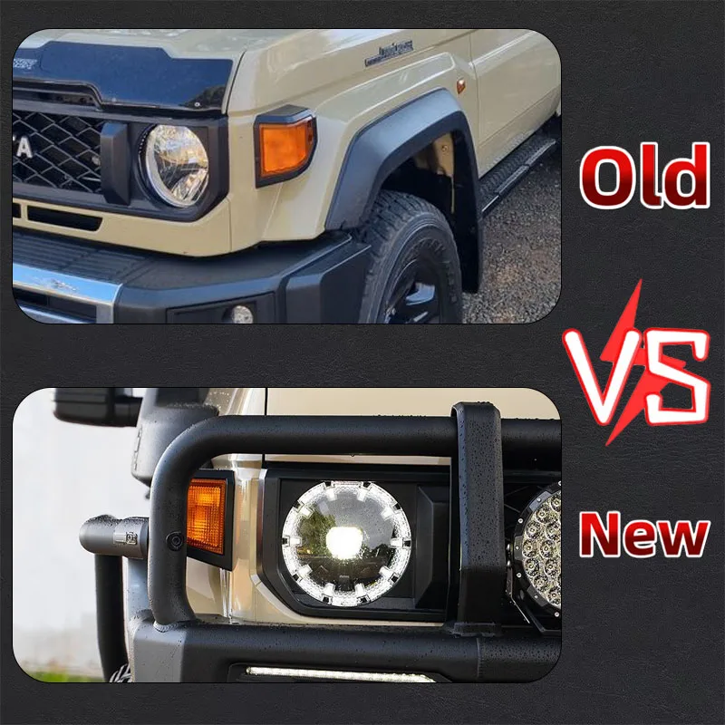 

for LC76 2024 Turn Signals Daytime Running Lights Car Lights LED Headlight Upgrade Modified Full Head