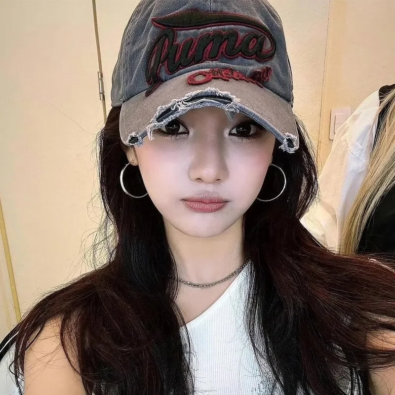 KPOP NINGNING Supernova Album Vintage Baseball Hat Versatile Embroidery Peaked Cap Decoration Fans Collection Gifts