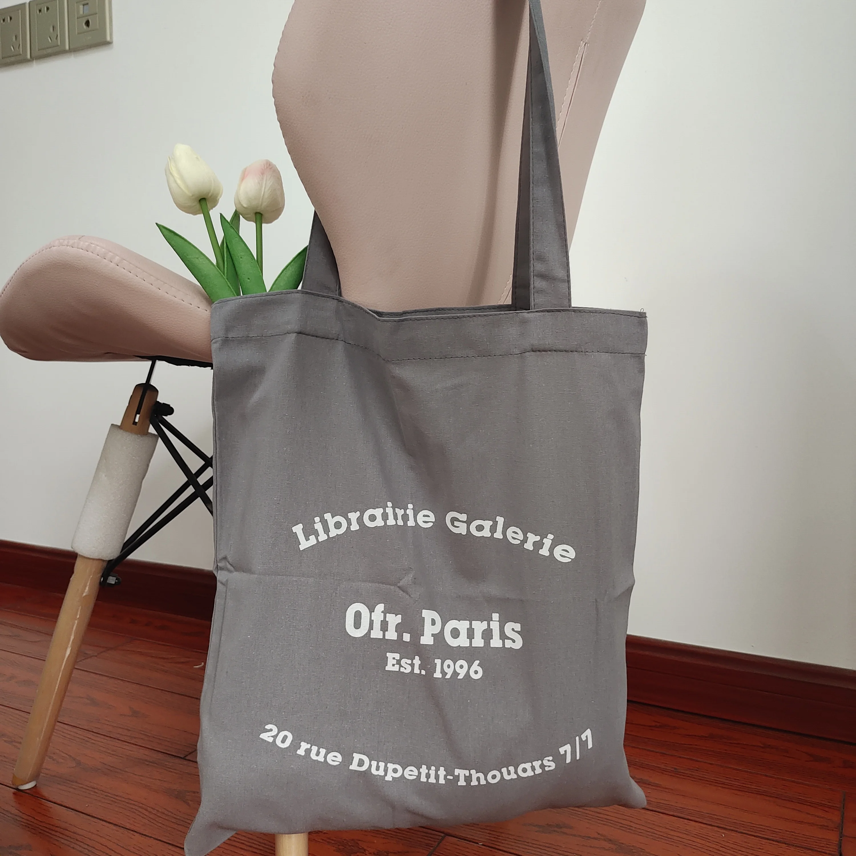 Ofr Paris Letters Print Canvas Tote Bag Thin Cloth Shoulder Shopper Bag Women Eco Shopping Bag Korean Summer Handbag For Girl