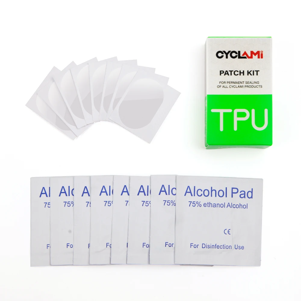 CYCLAMI-TPU Tubo Interno Pneu Patch Ferramentas De Patch, Kit De Reparação, Estrada MTB, Bicicleta Dobrável, Material De TPU, Poderoso, Sem Cola, 8