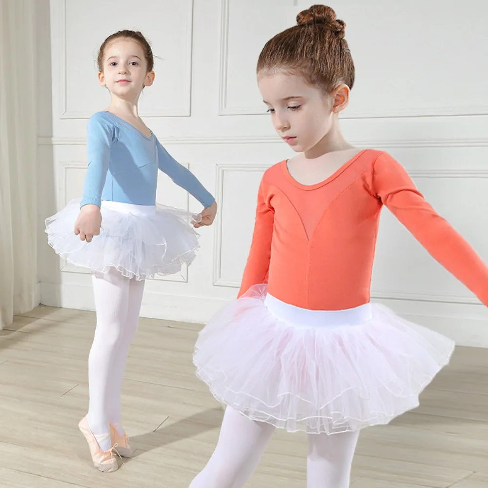 Милая балетная юбка 5 цветов, 4-слойная юбка из мягкой пряжи для девочек, пышная эластичная юбка-пачка для детей