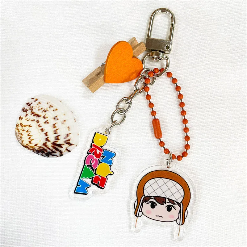 Kpop Keyring NTDREAM Candy Cartoon Member Double Sides Acrylic Keychain Pendant Jaemin Renjun Mark Bag Accesssories Fans Gift