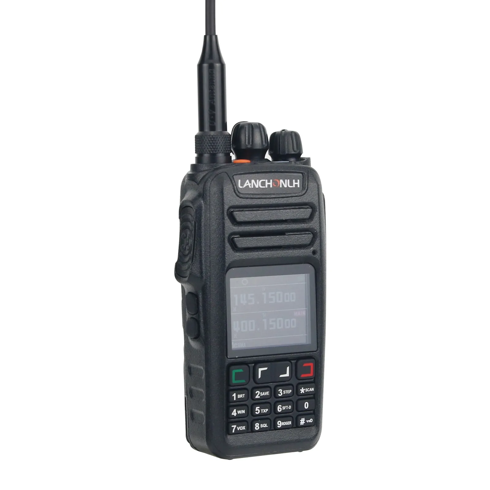 LANCHONLH Alta Potencia 10W HG-UV78 VHF UHF Radio de Doble Banda Walkie Talkie 3KM con Anillo PTT Bluetooth Se adapta a Motociclistas