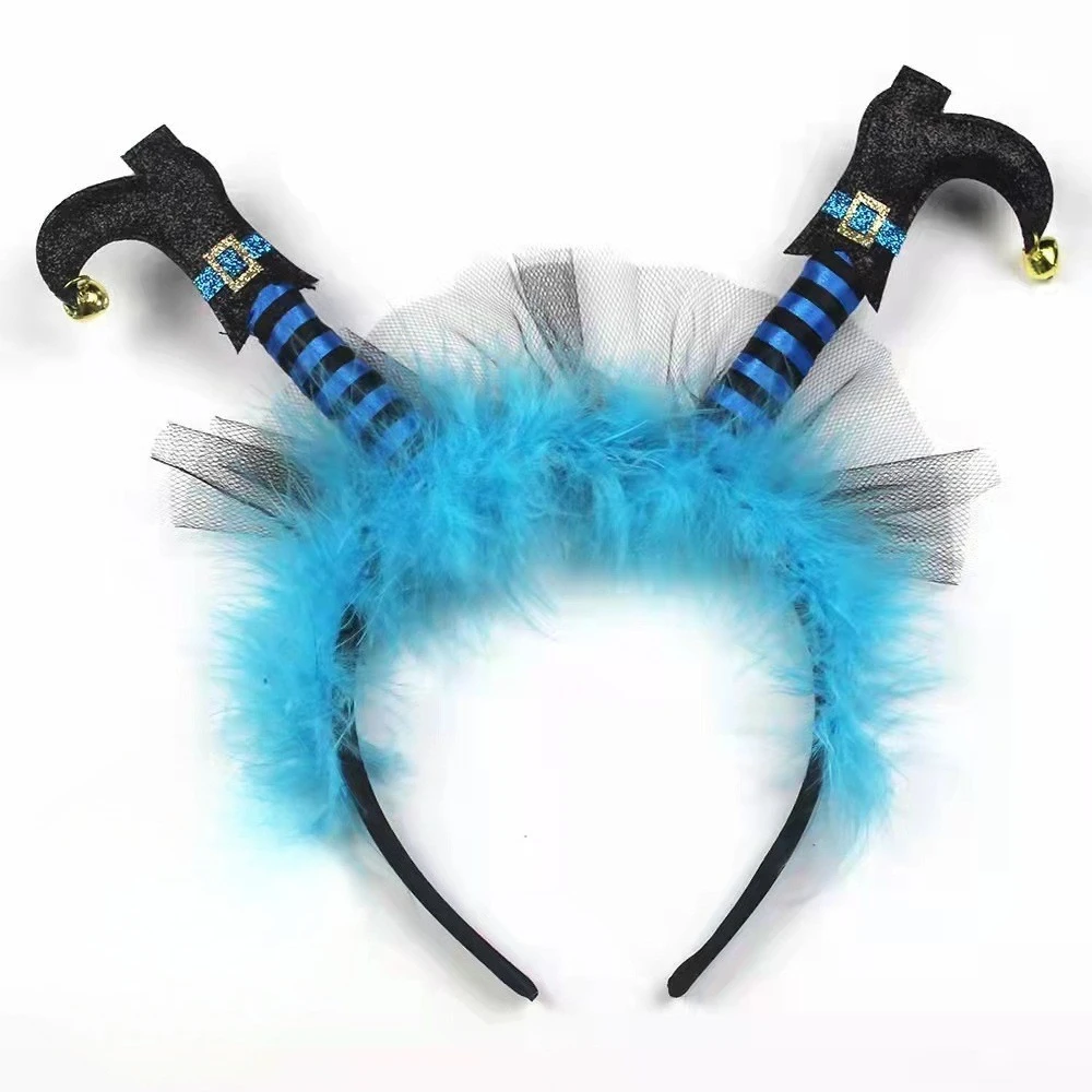 

Witch Foot Halloween Headbands for Women Funny Horror Hairband Prank Hair Hoop Scary Headwear Party Accessories Cosplay Props