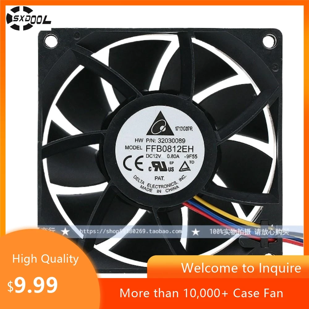

For Delta FFB0812EH 8025 12V 0.8A PWM Chassis Cooling Fan, High-Efficiency Fan for PC and Server Cooling