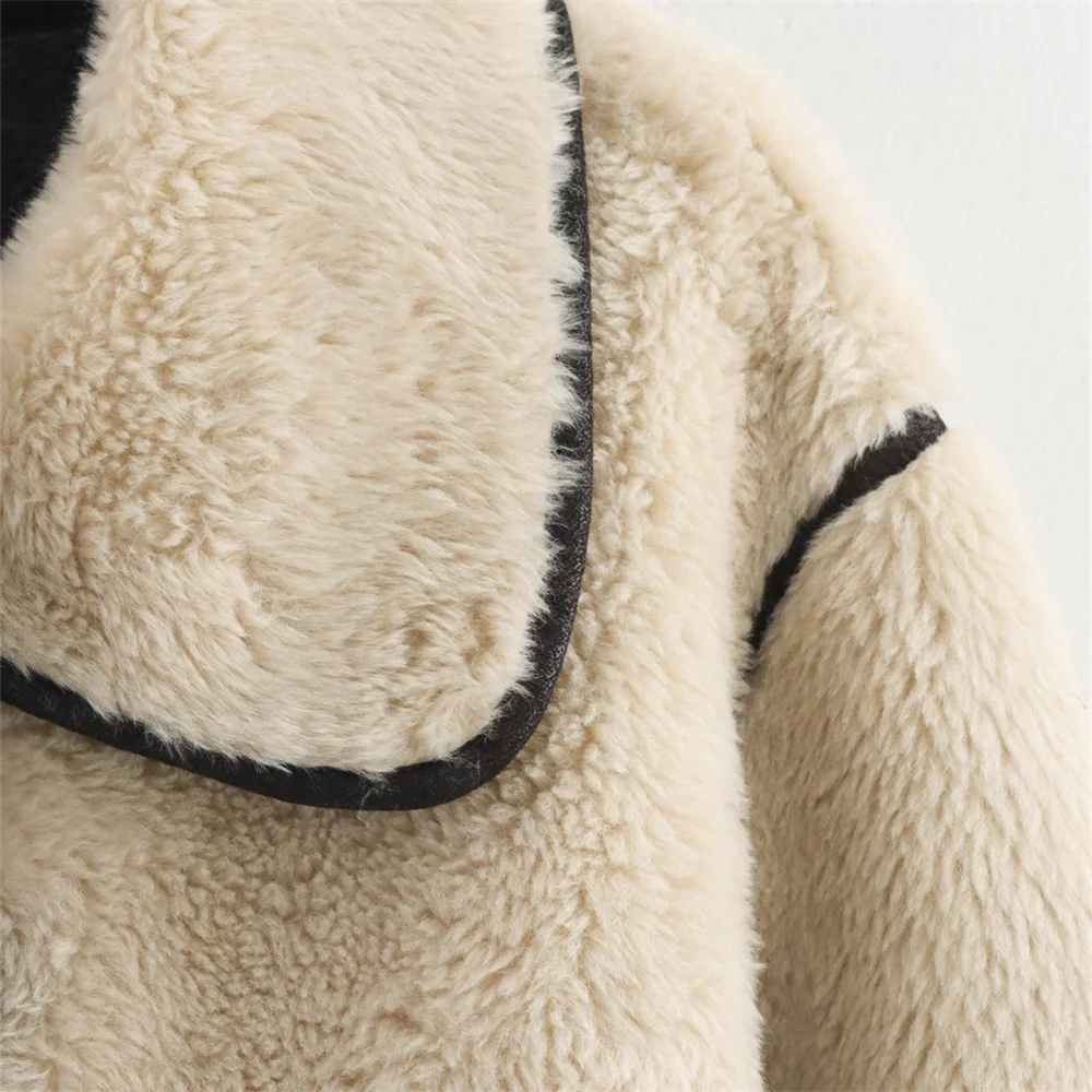 Unizera-女性用の豪華なコート,シンプルなロングスタイル,大きな襟,シングルブレスト,冬のファッション,新しい