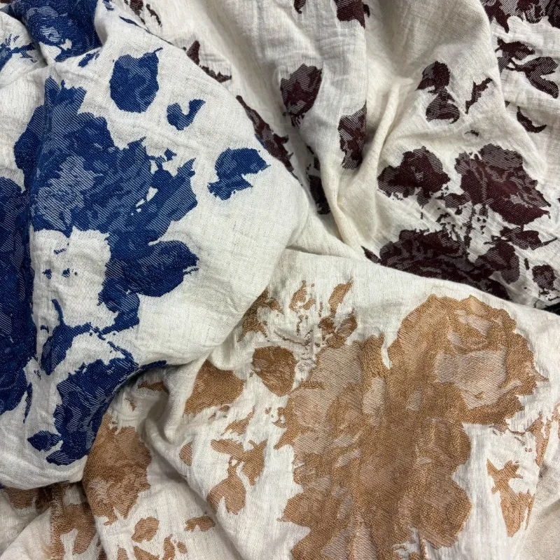 

Жаккардовая льняная хлопковая вышитая ткань для новых китайских сумок ручной работы «сделай сам», одежда, юбки, швейный материал «сделай сам», ткань на метр