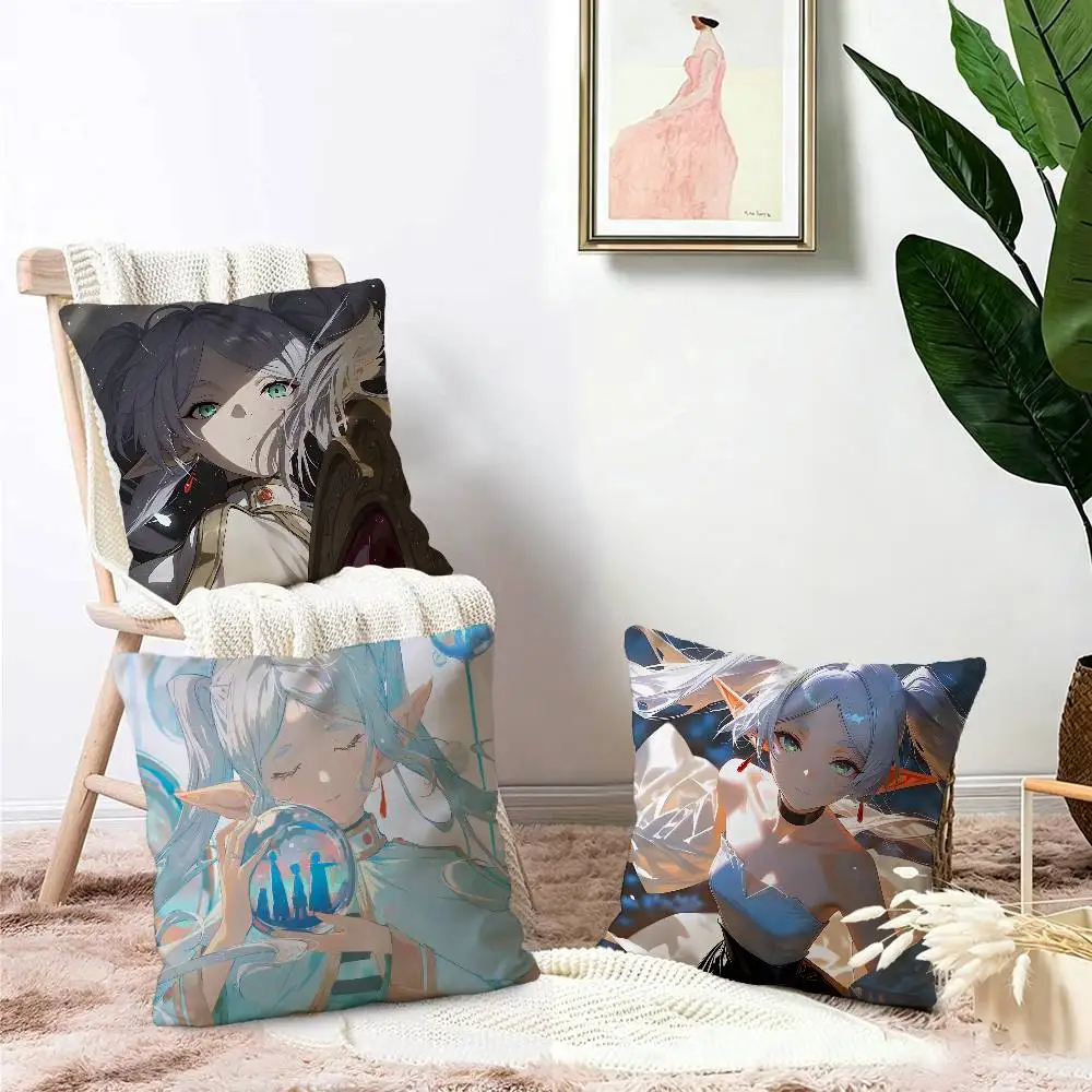 Japanese F-Frieren Anime Cushion Cover Decorative Pillow Sofa Home Decor case pillow cases