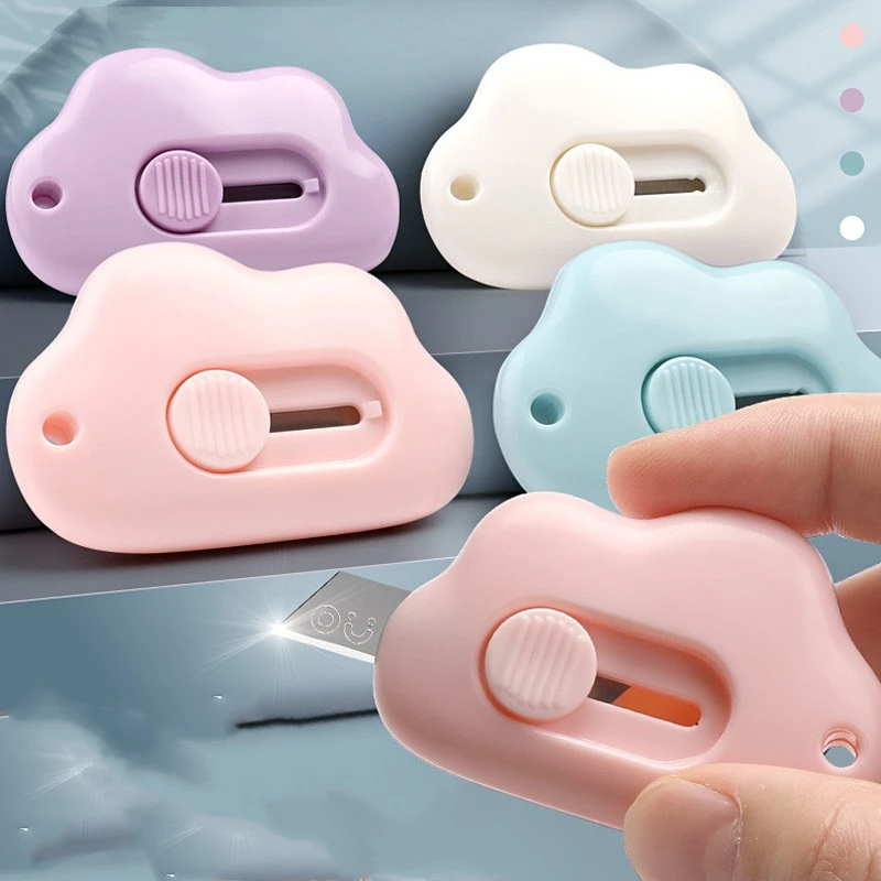 سكين Untility صغير محمول على شكل سحابة لطيف ومبتكر رائع لحساب اليد أدوات تزيين الورق مستلزمات فنية أدوات مكتبية #1