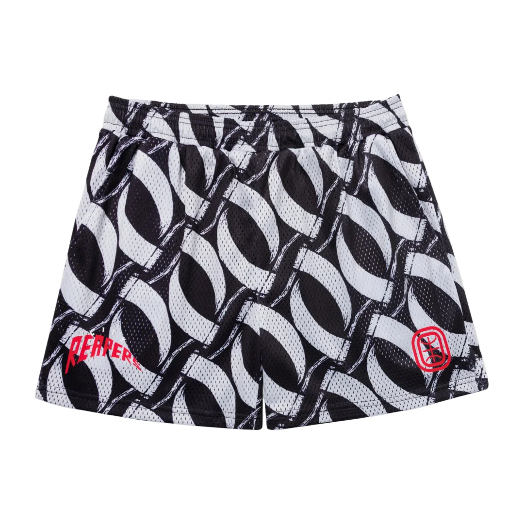 City Reapers American Retro Street Basketball Style Men's Sports Casual Shorts Summer Training Fitness Breathable Quick-drying