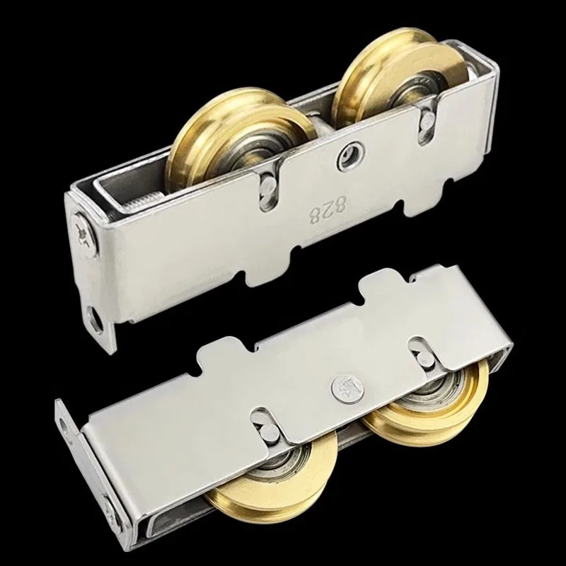 828-Ty Sliding Door Plastic Steel Pulley Aluminum Alloy Windows Brass Wheel Muted Roller House Hardware