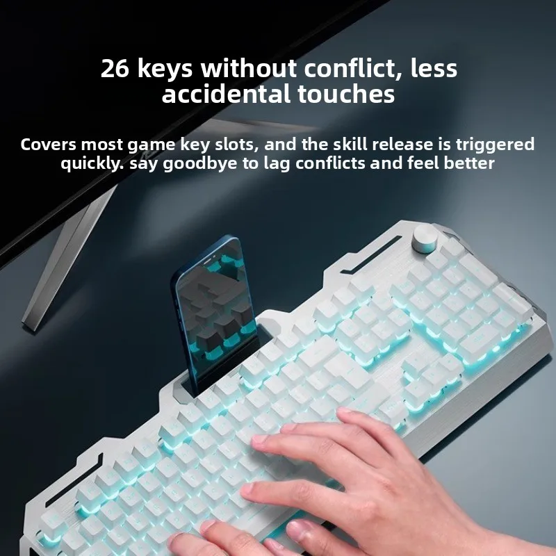 Mechanical keyboard, mouse set, earphone three-piece set, special wired peripherals for computer e-sports games