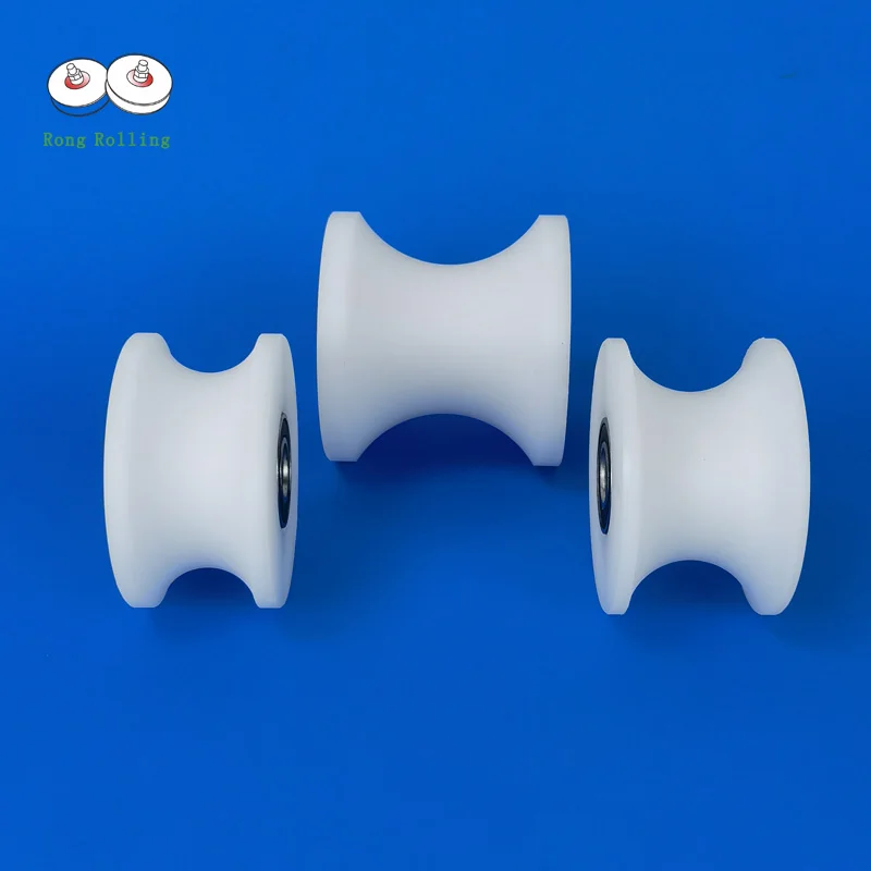 sliding door u groove rollers,Diameter 25 mm, 33 mm, 50 mm round track matching nylon pulley,gate plastic groove wheel rollers.