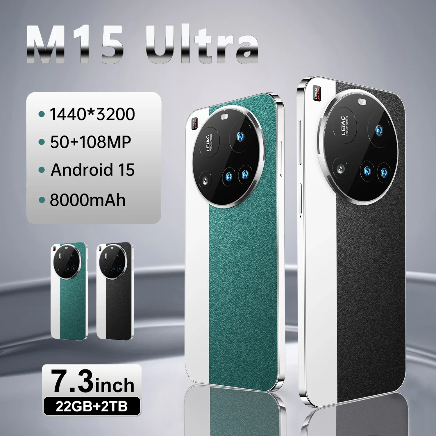 

NEW M15 Ultra HOT 2025 original intelligent 5G dual card dual standby Android 14 system global version 8000mAh battery