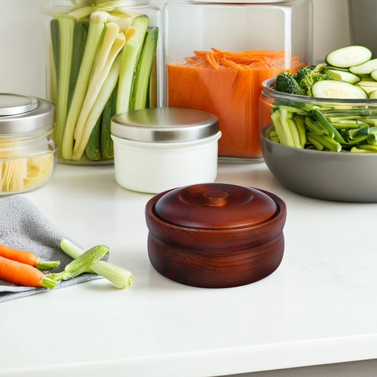 

Wooden Bowl Natural Wood Salad Soup Fruit Bowl Food Container Home School Kindergarten Cute Cartoon Design