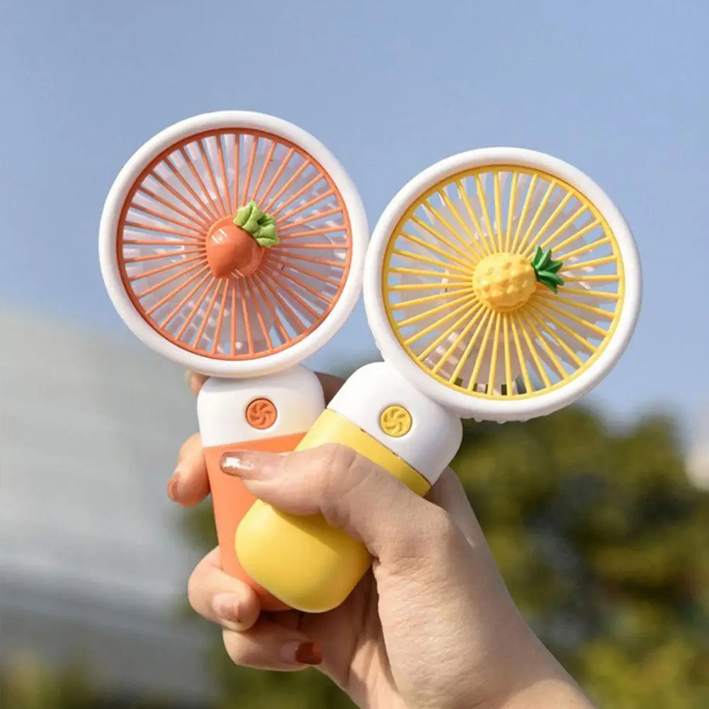 

Summer Mini Fan Portable Handheld Fan Cartoon Cute Student Desktop USB Charging Fruit Multiple styles and colors Fan