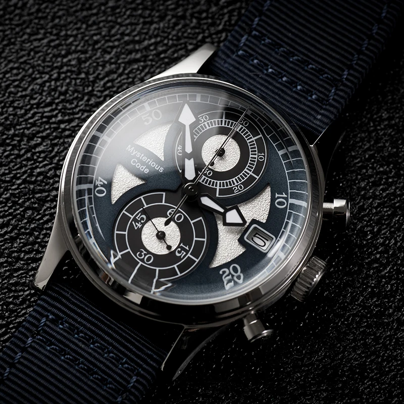 Quartz Watch with Sei-ko VK61 Movement from Japan 38mm Diameter 13mm Thickness Luminous and Date Function 50 Meters Waterproof