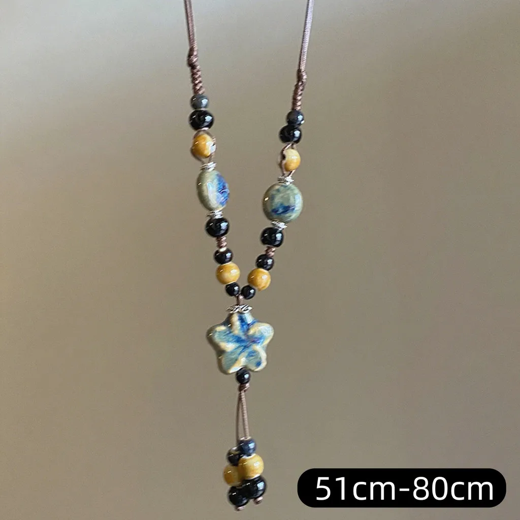 

Ceramic Necklace for Women Light Luxury Niche Design Fall Layering Chain