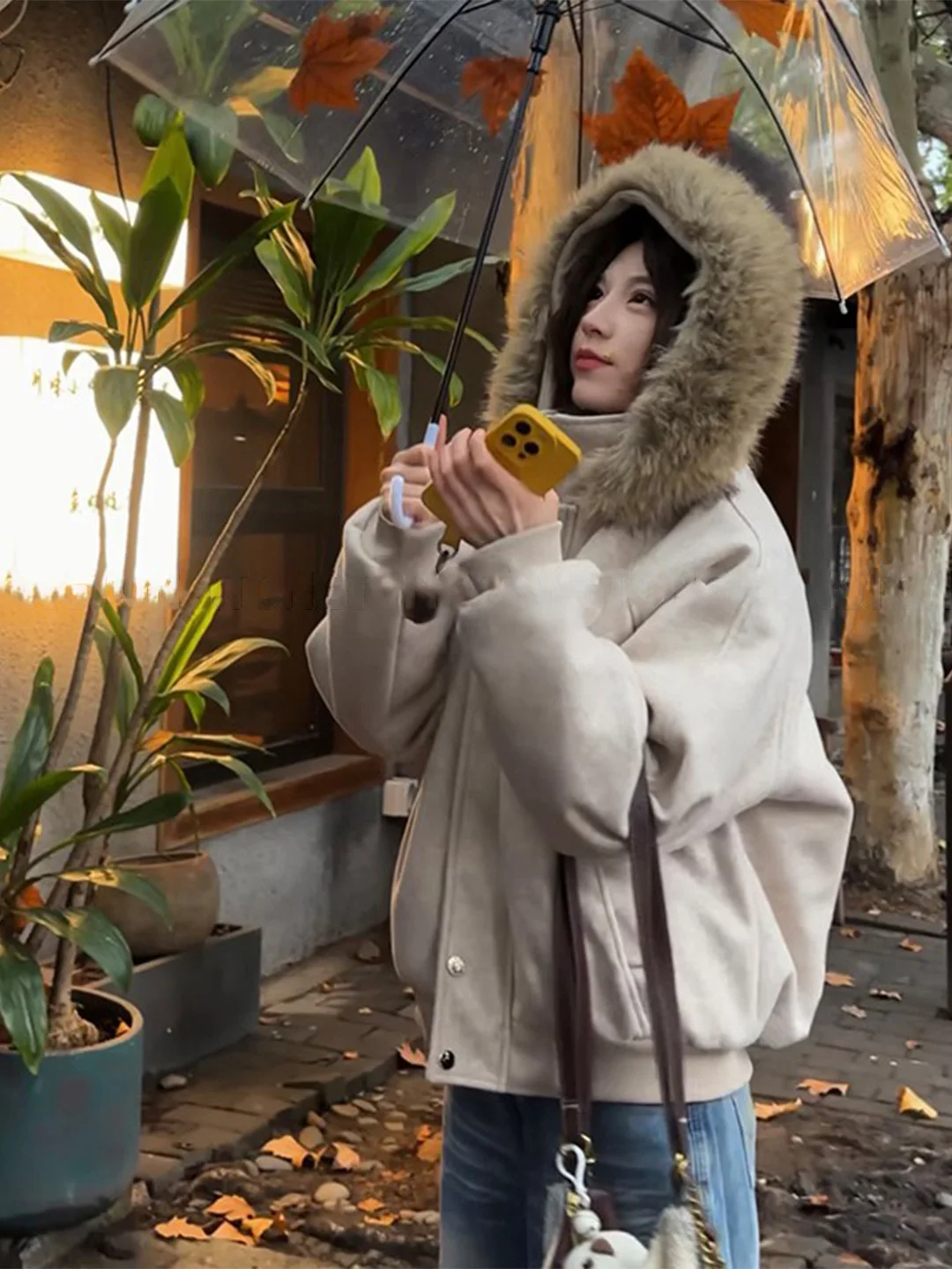 

Утепленное зимнее пальто мужское повседневное хлопковое с капюшоном, теплое, с роскошным ощущением комфорта, со съемным меховым воротником, на молнии, с длинными рукавами