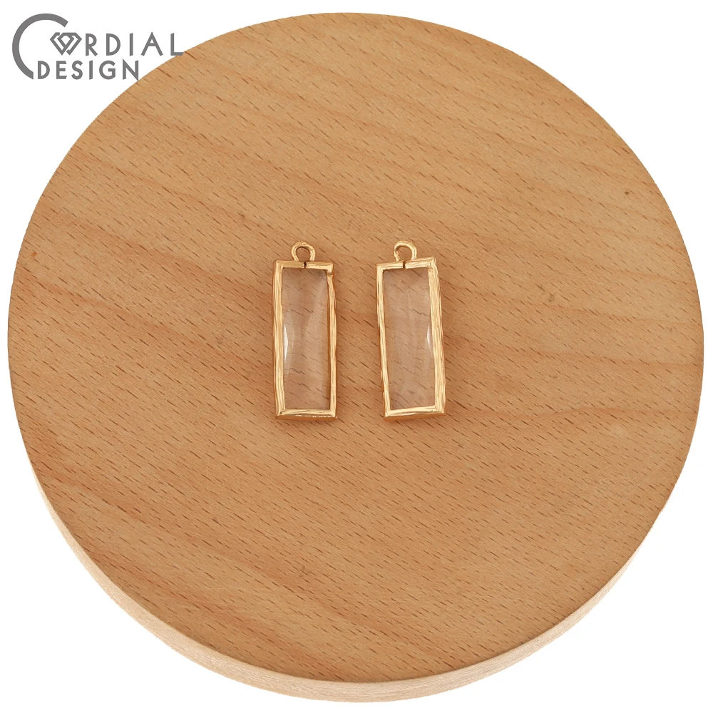 

Cordial Design 50Pcs 9*26MM Pendant/Hand Made/Earrings Accessories/Rectangle/DIY/Crystal Charms/Jewelry Findings & Components