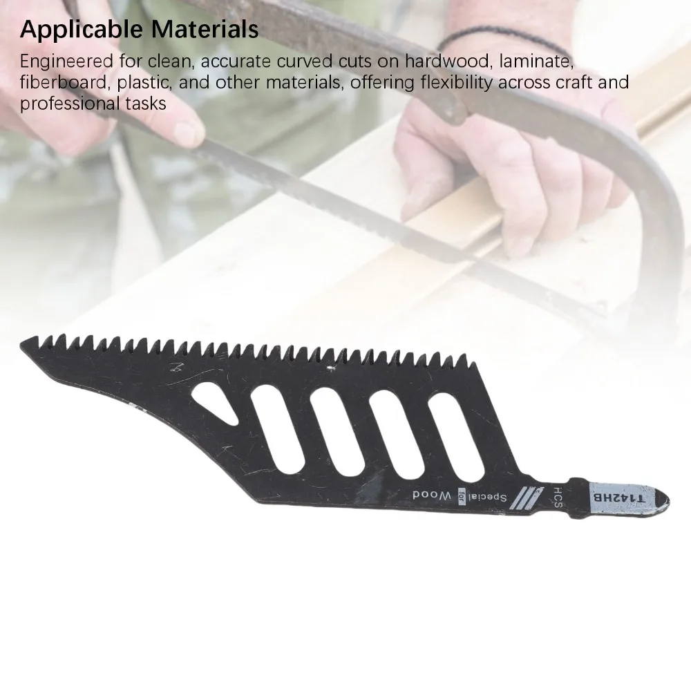 10pcs T142HB Jigsaw Blades Three‑side Gear Grinding Version Special-Shaped Design Irregular Saw Blades Curved Saw Blades