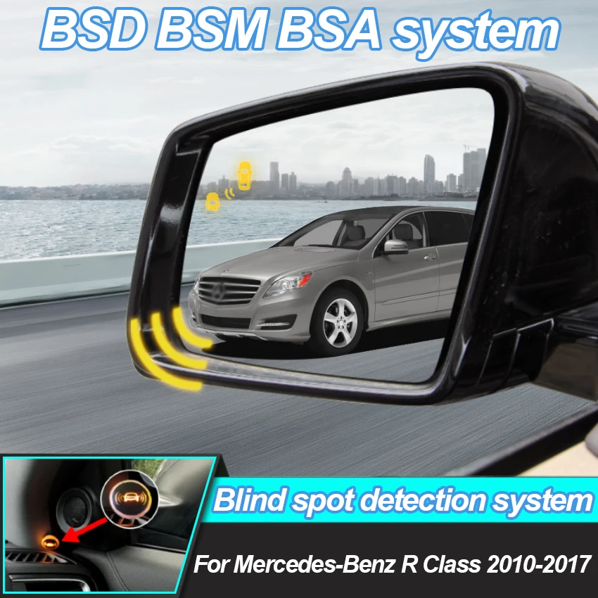 Rearview Mirror Blind Spot Detection System BSD BSM BSA Car Accessori Parking Sensor For Mercedes-Benz R Class 2010-2017