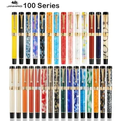 Jinhao 100 Centennial Resin Gold Arrow Clip Fountain Pen F M Nib Writing Business Pens Office School Supplies Stationery PK 9019