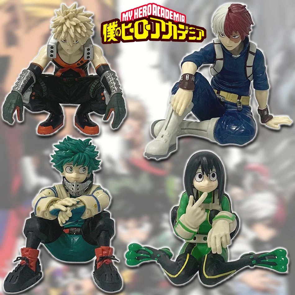 Figurine de dessin animé My Hero Academia Todoroki Shoto, figurines d'action en Pvc à moitié genoux, modèle de personnage d'anime, jouets, série de Collection de cadeaux