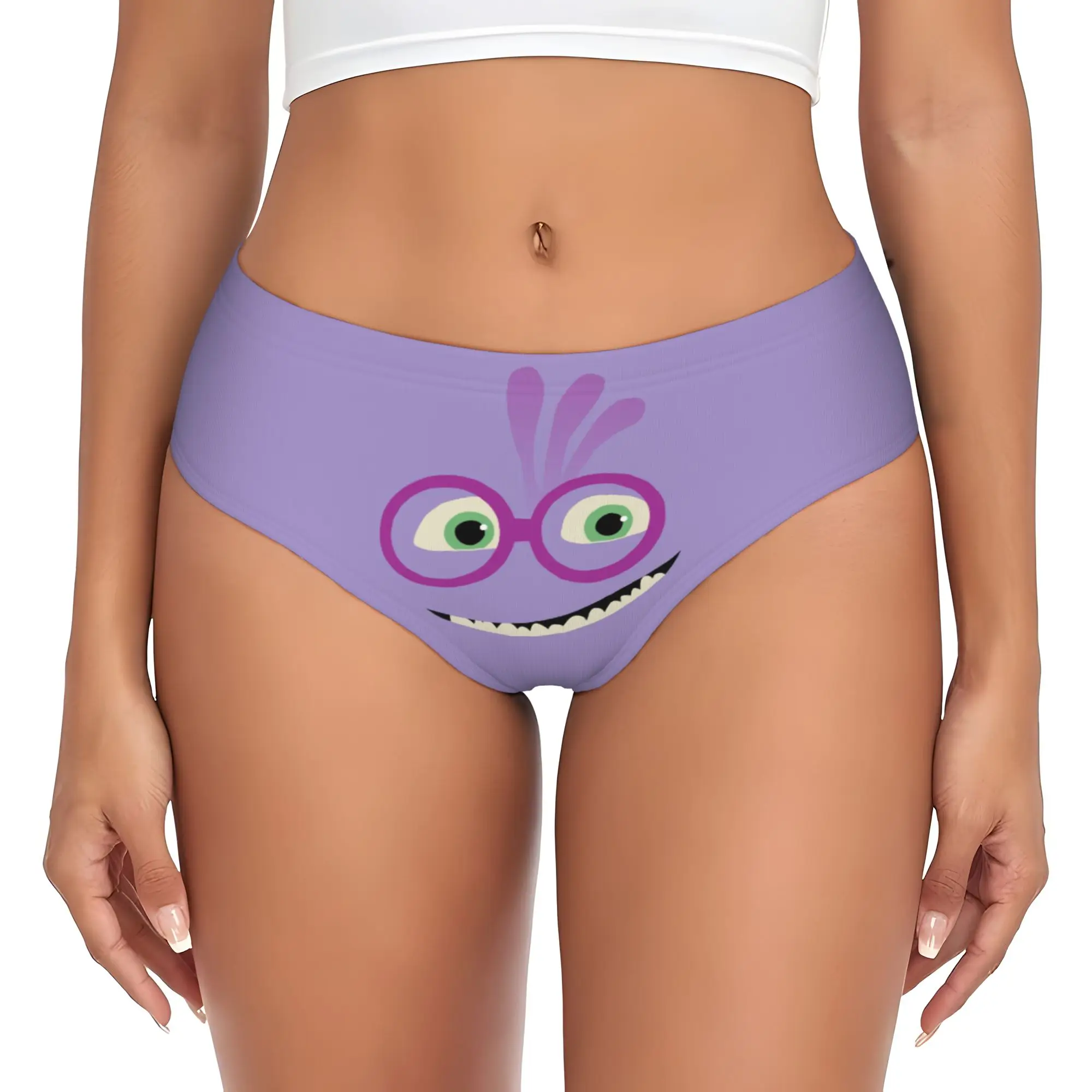Sous-vêtements personnalisés M-Monsters Anime University pour femmes, culottes confortables et extensibles