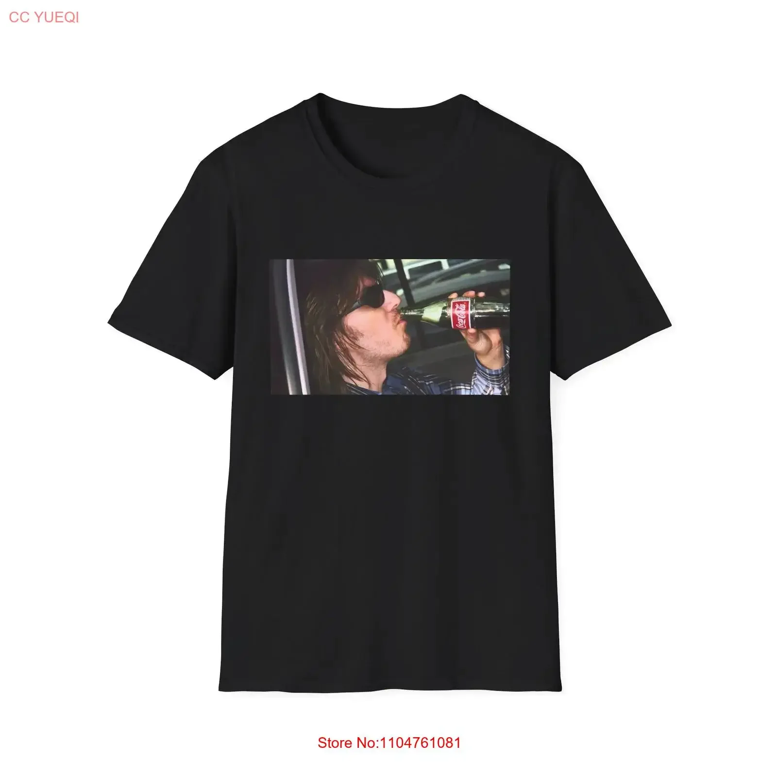 mitch hedberg drinking a soda photo T Shirt vintage Washed Versatile Unisex Casual Soft graphic streetwear designer clothes