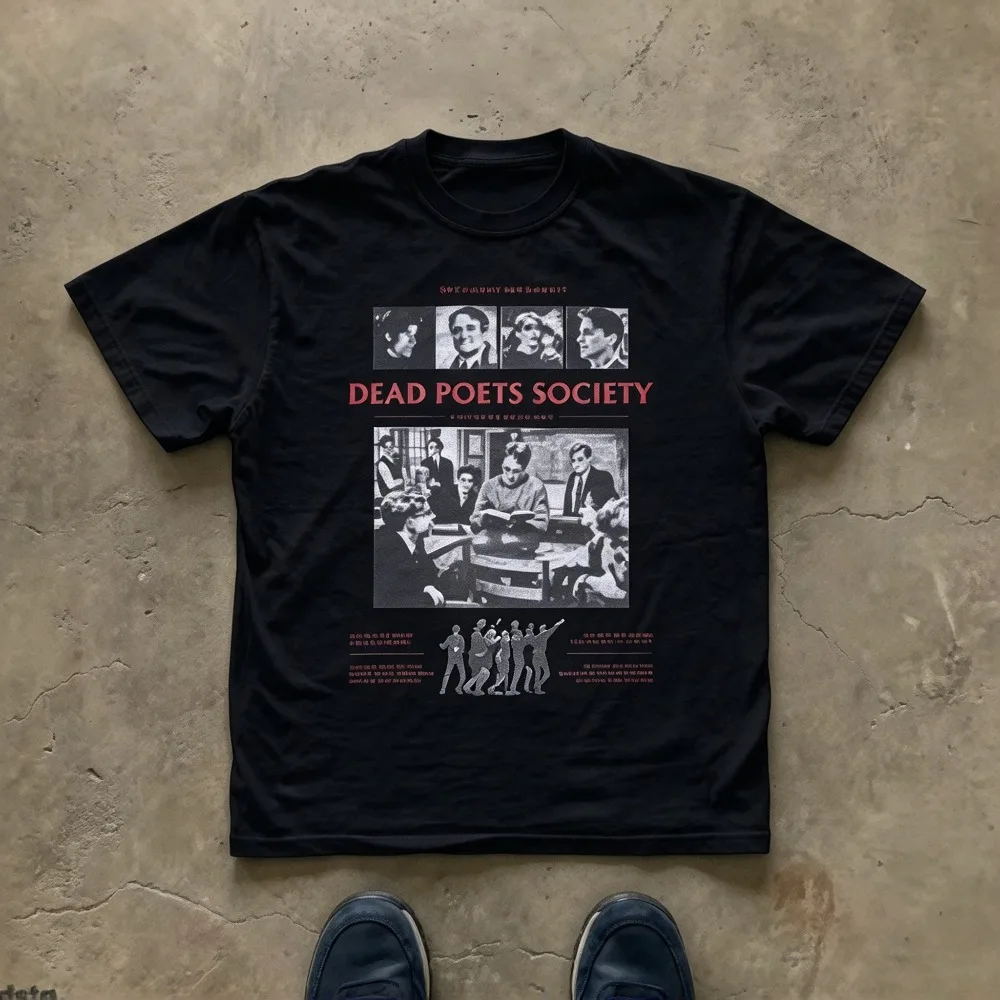2026 New Dead Poets Society Tee Movie Poster Graphic T-Shirt Clothing Graphic Short Sleeve Shirt Unisex Men Women All-Season