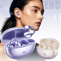 Wireless Earphone Open Ear M91 Ear Clip ENC Headset Bluetooth 5.4 HD Call Touch Control Headphone for Android iOS