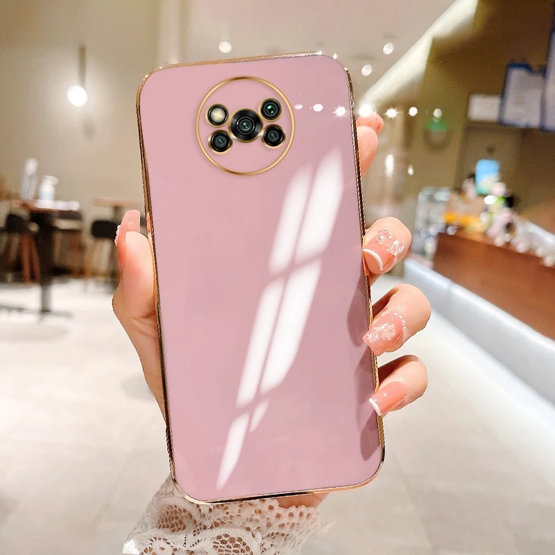 เคส TPU ซิลิโคนอิเล็คโทรเพลทสีลูกกวาดสำหรับ Xiaomi poco F4 F3 F5 F2 M3 X3 M4 NFC X4 X5 Pro บั๊มเปอร์กรอบบางพิเศษ