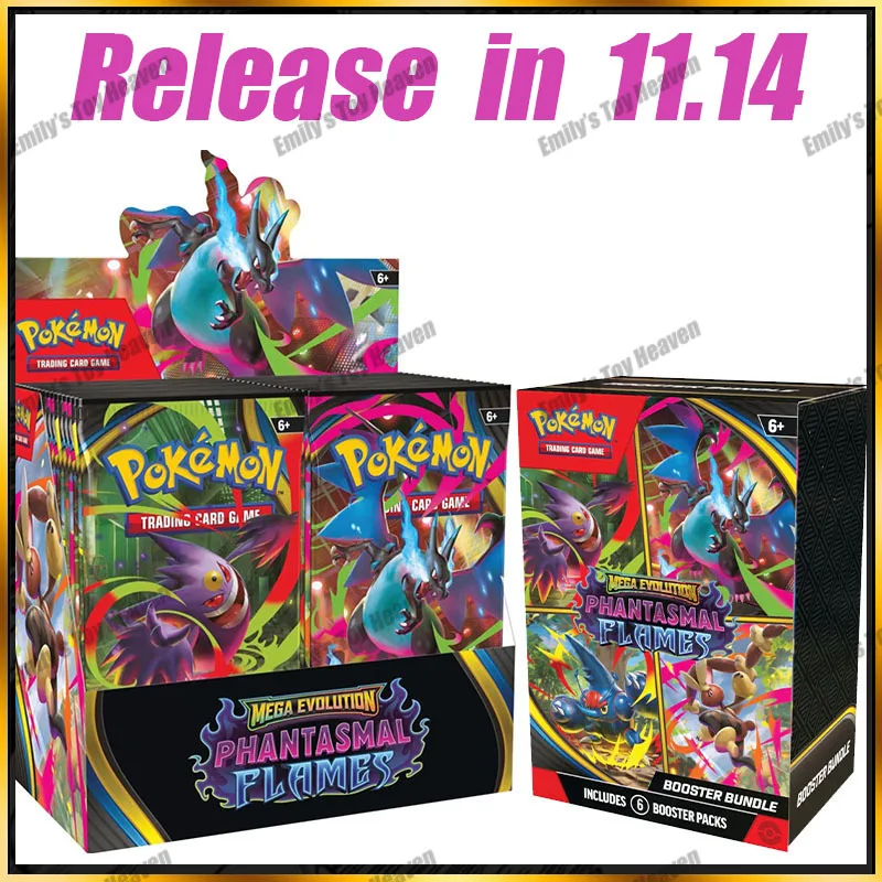 

Pre-sale 100% Original Mega Evolution Phantasmal Flames English Version M2 Booster Box PTCG Cards Trading Cards Collectible Game