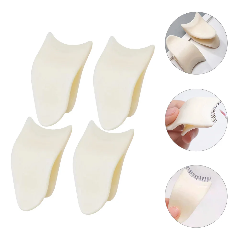 Pinzas para extensión de pestañas, aplicador de punta fina, clip para fijación precisa de pestañas postizas, accesorio de maquillaje con agarre antideslizante, 4 Uds.