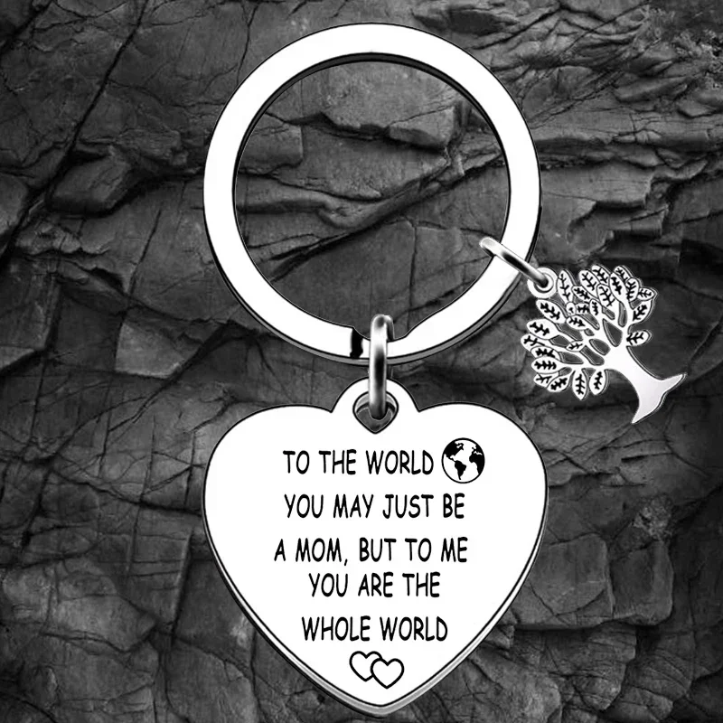 Mother Keychain Mommy Birthday Gift Key Rings To The World You May Just Be A Mom