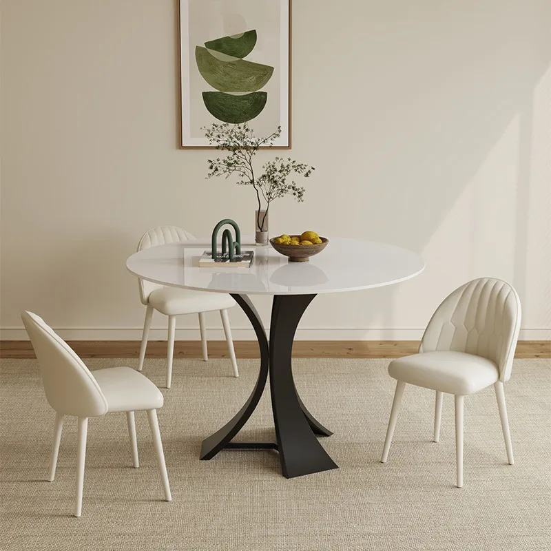 Eating Round Dining Tables Black Design High Luxury Wooden Dining Tables Modern Space Saving Mesa De Comedor Home Furniture